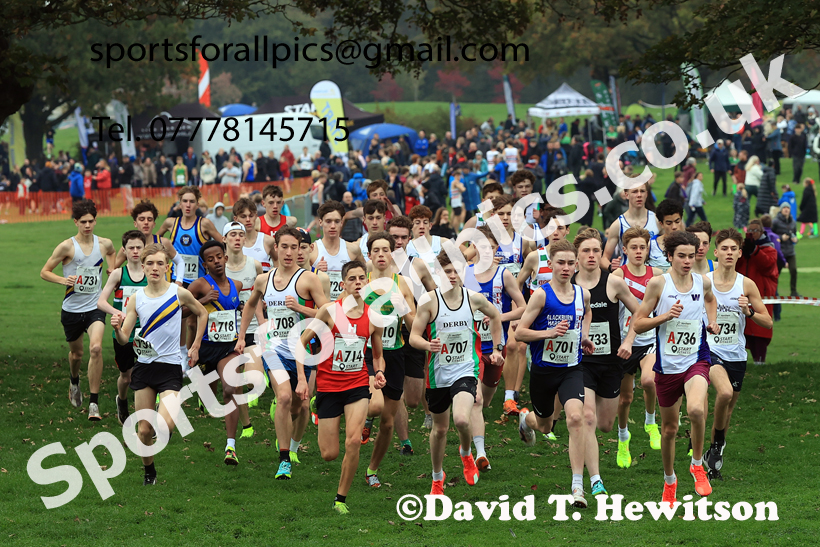Mens Under-17s relay, 2025 Northern Cross Country Relays, Graves Park, Sheffield. Photo: David T. Hewitson/Sports for All Pics